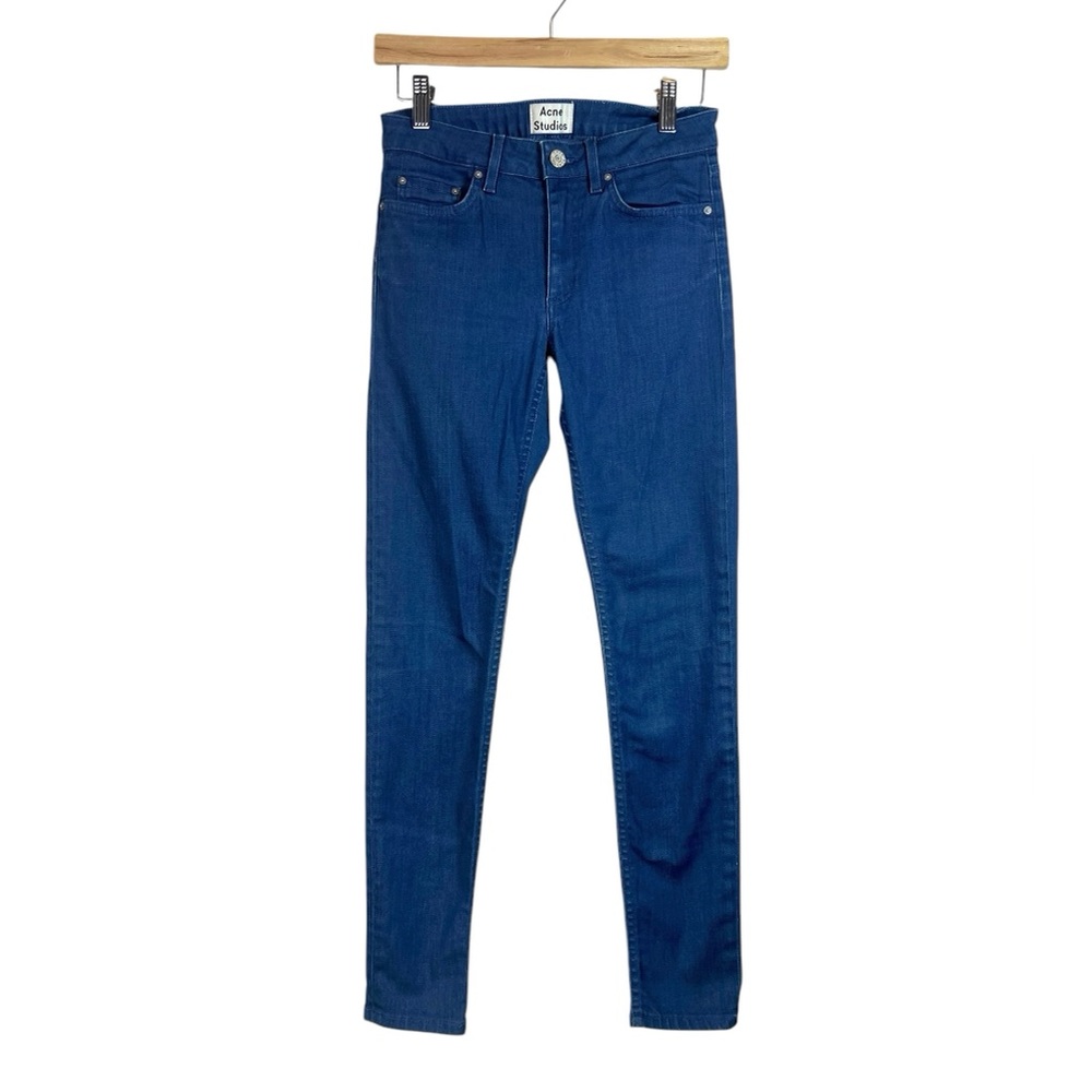 Acne Studios Women’s Blue Skin 5 Coco Tide Dark Wash Skinny Jeans Size 27